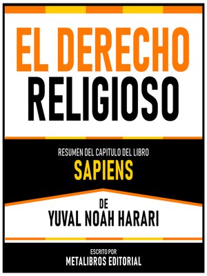 cover image of El Derecho Religioso--Resumen Del Capitulo Del Libro Sapiens De Yuval Noah Harari